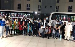 Asylum seekers from Afghanistan reach Abu Dhabi, the United Arab Emirates on Sept. 6, 2021 (Image:IsraAID) Asylum seekers from Afghanistan reach Abu Dhabi, the United Arab Emirates on Sept. 6, 2021 (Image:IsraAID)