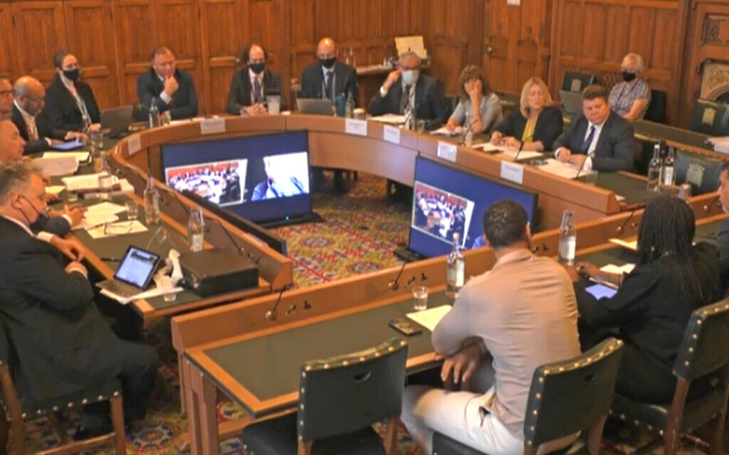 Rio Ferdinand giving evidence to joint committee seeking views on how to improve the draft Online Safety Bill designed to tackle social media abuse.