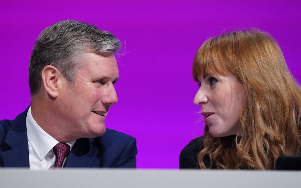 Labour Party leader Sir Keir Starmer and deputy leader Angela Rayner at the Labour Party conference in Brighton. Picture date: Saturday September 25, 2021.