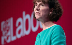 Anneliese Dodds speaking at the Labour Party conference in Brighton.