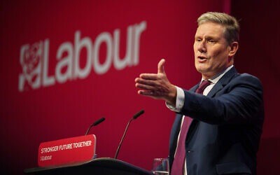 Labour party leader Sir Keir Starmer delivers his keynote speech at the Labour Party conference in Brighton. Picture date: Wednesday September 29, 2021.