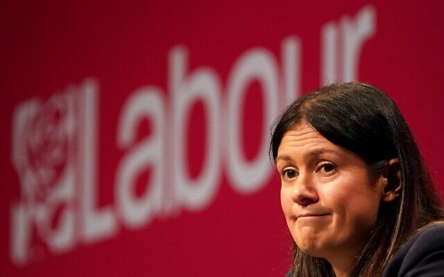 Shadow Foreign secretary Lisa Nandy speaks on stage at the Labour Party conference in Brighton. Picture date: Monday September 27, 2021.