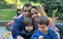 Eitan Biran (lower right) was the only survivor of the accident that killed his parents and brother
