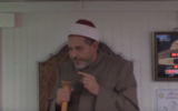 Imam Mohamed Tatai gives a sermon at the Grand Mosque in Toulouse, France, on December 15, 2017. (Screen capture: YouTube) via Times of Israel
