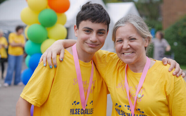 Jamie Summers walked 13 miles of the course and aimed to raise £1,300 for Shine For Shani, having chosen the charity for his barmitzvah fundraiser