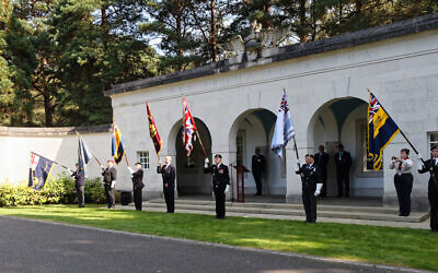 Standard Bearers including Brian Bloom representing AJEX with the new AJEX National Standard (Antony McCallum, Wyrdlight Photography.)