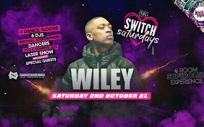 Poster promoting Wiley's performance
