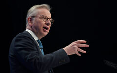 Communities Secretary Michael Gove giving his keynote address during the Conservative Party Conference in Manchester. Picture date: Monday October 4, 2021. Communities Secretary Michael Gove giving his keynote address during the Conservative Party Conference in Manchester. Picture date: Monday October 4, 2021.