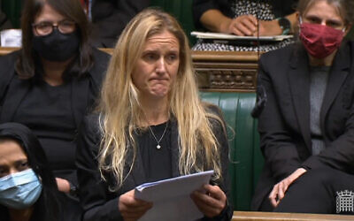 Labour Party MP Kim Leadbeater, and sister of Jo Cox, speaks in the chamber of the House of Commons, Westminster, as MPs gather to pay tribute to Conservative MP Sir David Amess, who died on Friday after he was stabbed several times during a constituency surgery in Leigh-on-Sea, Essex.