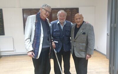 Ivo Mosley with surviving members of the 43 Group, Sam Needleman and Harry Kaufman.