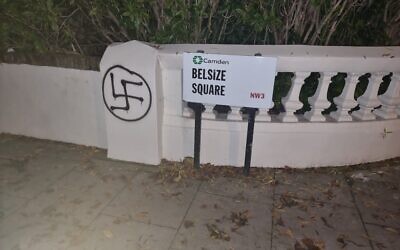 Swastika near Belsize Square. Credit: the Board of Deputies