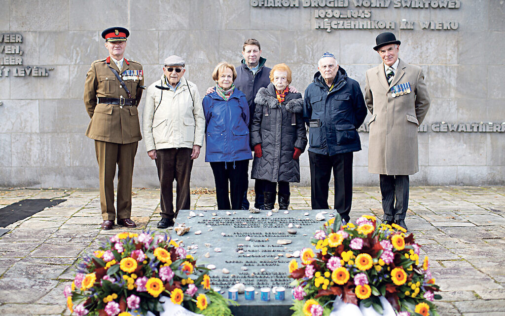 From left: Col. Dickie Winchester, Harry Olmer, Mala Tribich, Scott Saunders, Eve Kugler, Alfred Garwood and Lt. Col. Simon Ledger (Sam Churchill Photography)