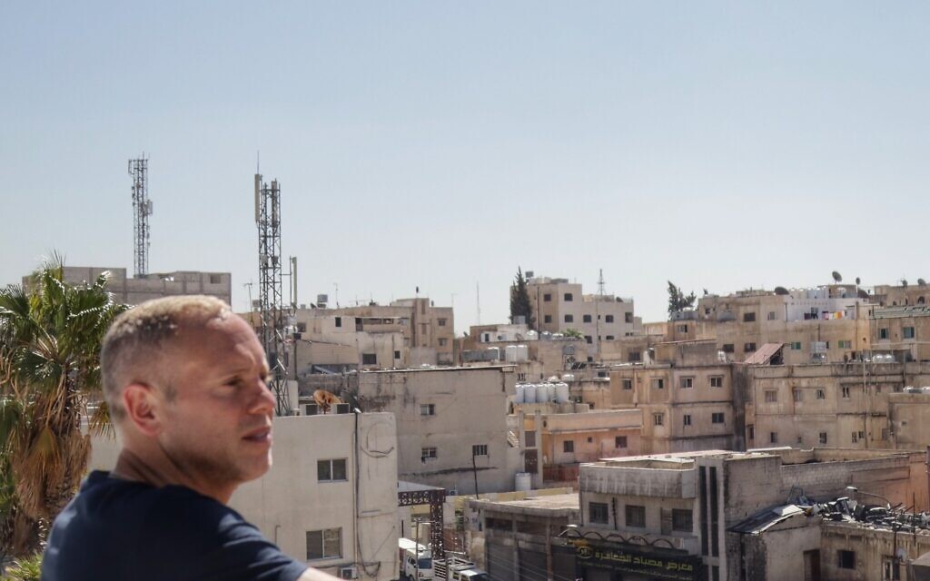 Robert Rinder looks out over Amman, Jordan during his trip to the country with MDA UK