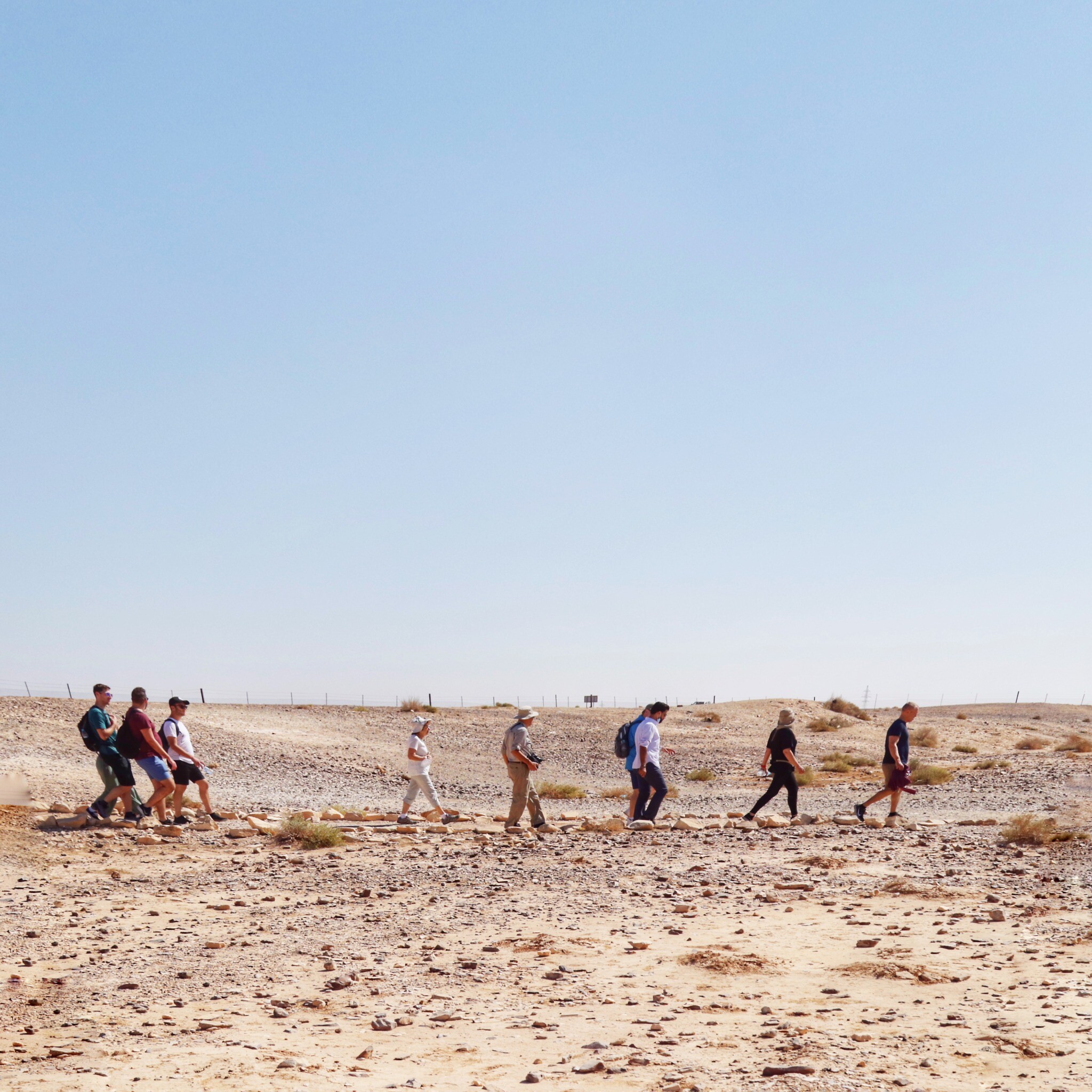 The Jordan 360 participants enjoy a trek through the desert