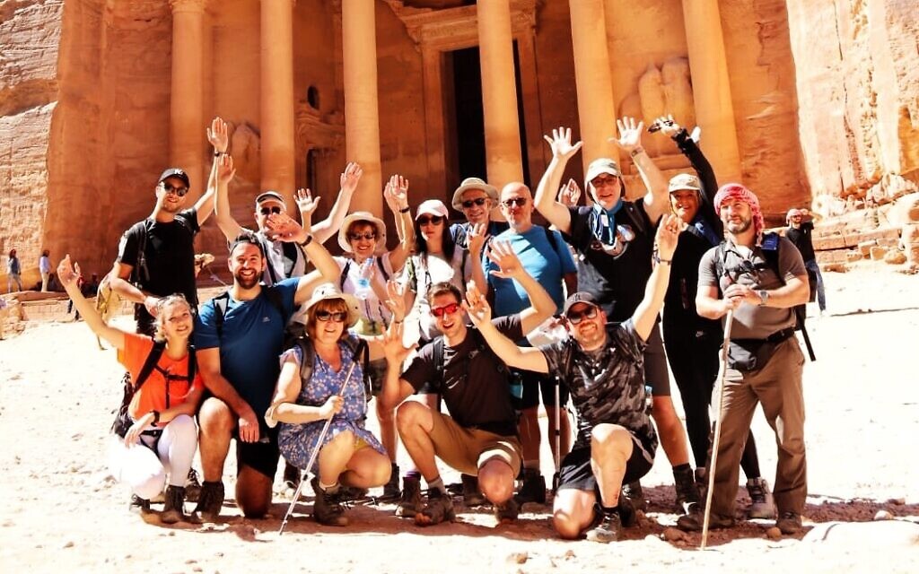 The group in front of Petra