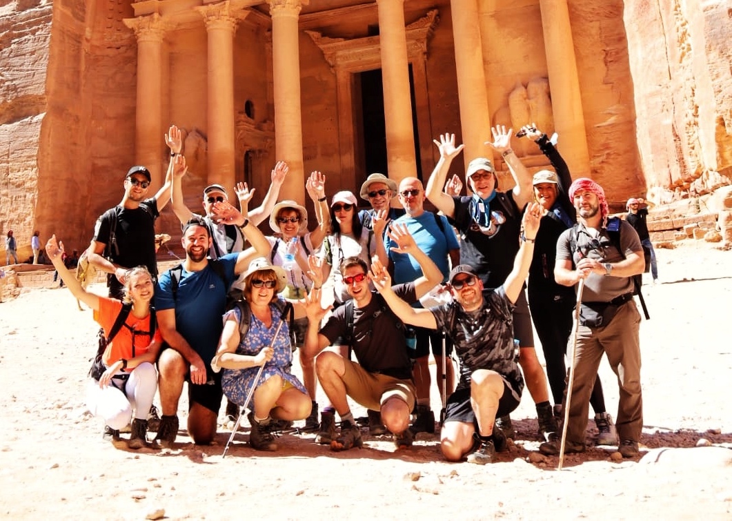 The group in front of Petra