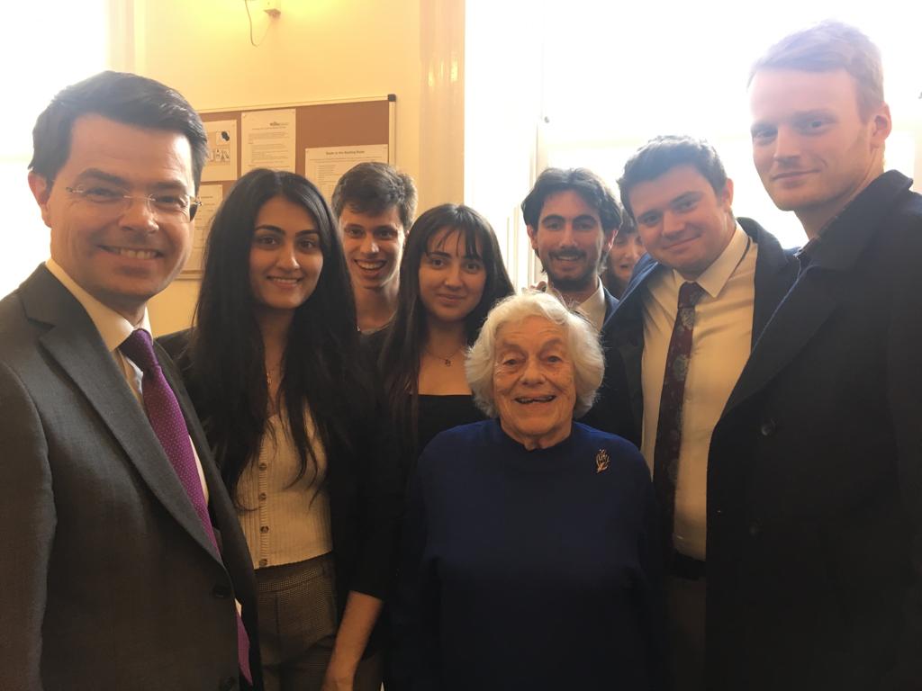 James Brokenshire with HET ambassadors and survivor Vera Schaufeld MBE
