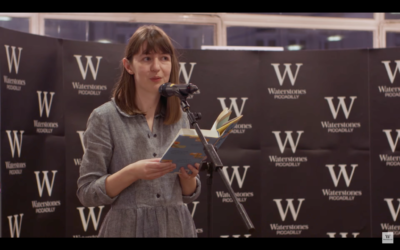 Screenshot from video by Waterstones of Sally Rooney launching her latest novel