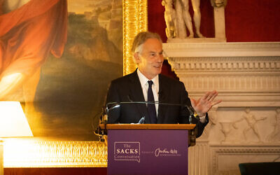 Tony Blair. at the Inaugural Sacks Conversation at Spencer House in London ((C) Blake Ezra Photography Ltd. 2021)