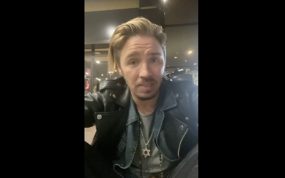 Gil Ofarim, a German-Israeli singer, said in a video posted to social media that he had been denied a hotel room in Leipzig, Germany, after being told to hide his Jewish star necklace. (Screenshot from Instagram video)