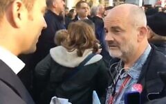 Stan Keable was filmed making the remark at a pro-Corbyn demo organised by Jewish Voice for Labour (Image:Twitter) Stan Keable was filmed making the remark at a pro-Corbyn demo organised by Jewish Voice for Labour (Image:Twitter)