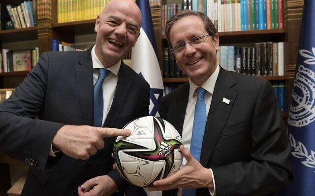 Gianni Infantino also met Israel's president Isaac Herzog during his visit