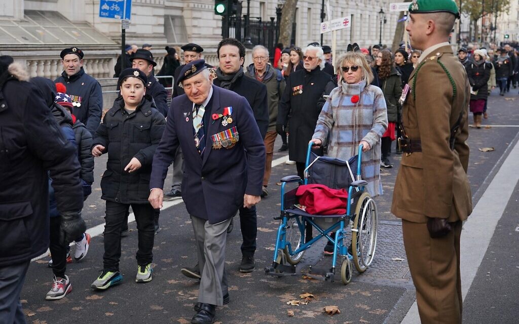 The annual Association of Jewish Ex-Servicemen and Women parade at the Cenotaph in Whitehall, London. Picture date: Sunday November 21, 2021.