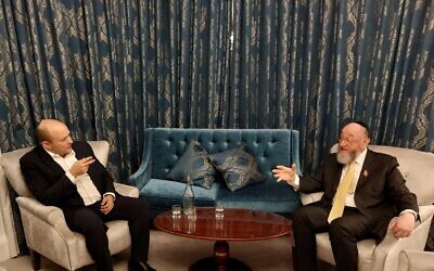 Naftali Bennett with Chief Rabbi Ephraim Mirvis