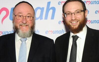 Centre for Rabbinic Excellence (CRE)'s new head, Rabbi Nicky Liss, with Chief Rabbi Mirvis