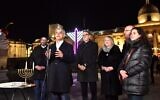 Sadiq Khan celebrating Chanukah with Jewish community leaders in Trafalgar Square