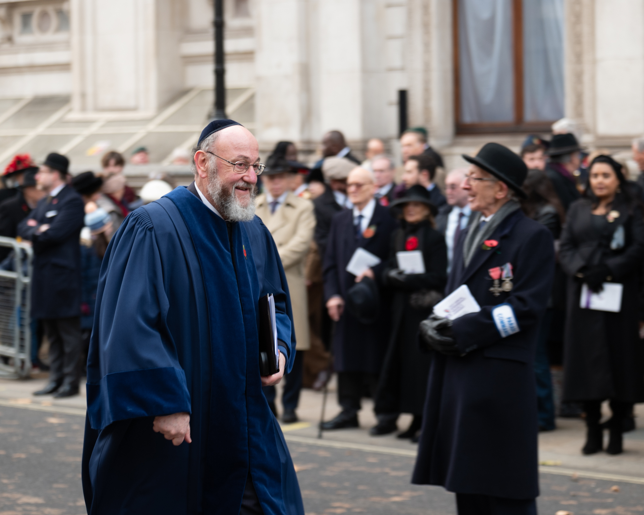 Chief Rabbi Mirvis at the AJEX parade (Credit: David Lake)