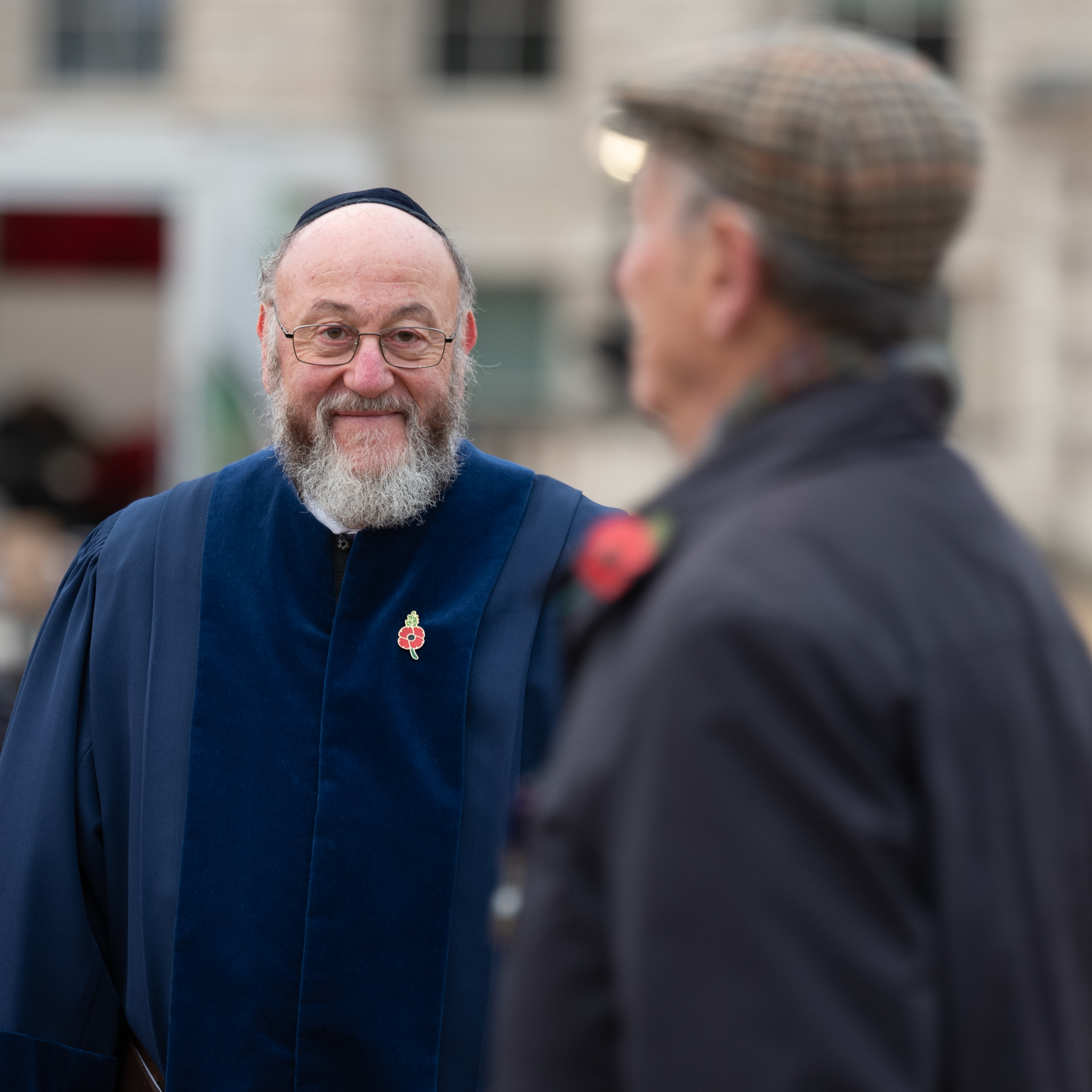 Chief Rabbi Mirvis at the Ajex parade (Credit: David Lake)