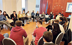 Trainees at the event in Brussels
