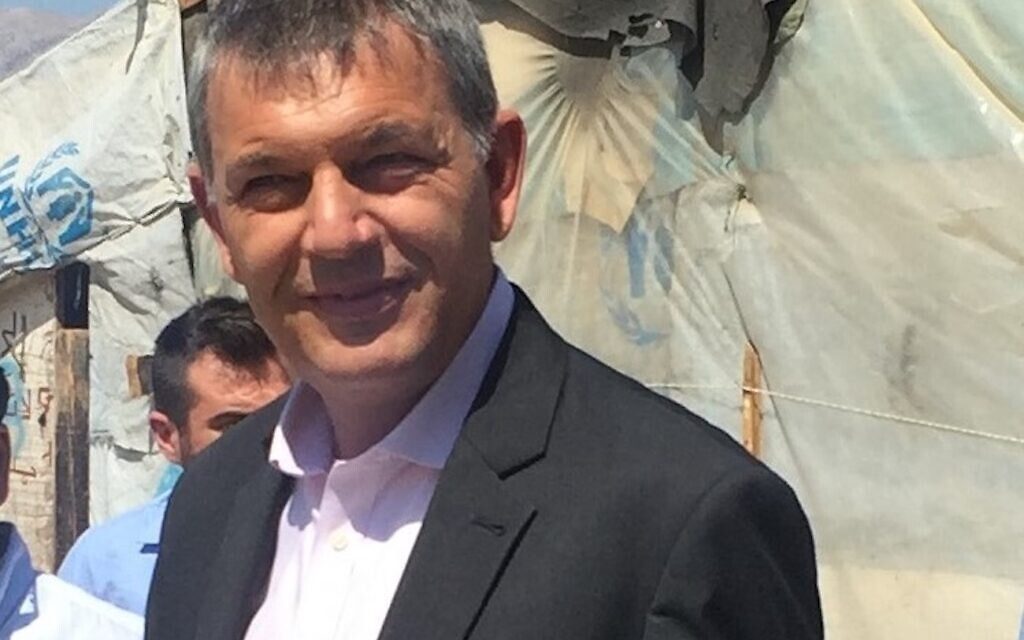 Lazzarini visiting a refugee settlement in West Bekaa, Lebanon, in August 2016 (Wikipedia/Author	Hannaschmitt/(CC BY-SA 4.0))