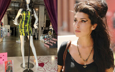 Dress designed by Naomi Parry, which Amy Winehouse wore for her final stage performance in Belgrade in June 2011 which has sold for more than 243,000 US dollars (£180,000) at an auction of the late singer's estate. And Amy Winehouse