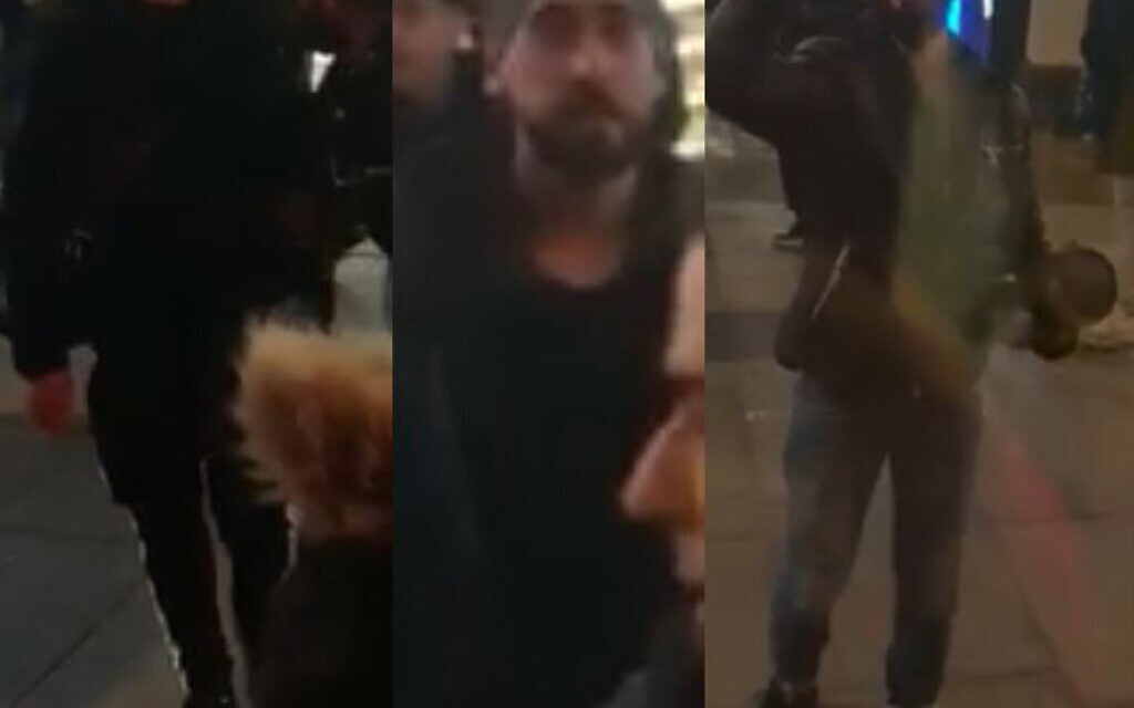 Image issued by the Metropolitan Police of men wanted by the police after anti-Semitic abuse was directed towards a group of young Jewish people during an open-top party bus in Oxford Street. The group was spat at by a group of men in what was described as a "bigoted antisemitic attack". Issue date: Tuesday December 7, 2021.