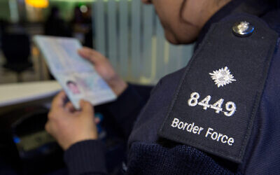 Terminal 2 border force at Heathrow airport