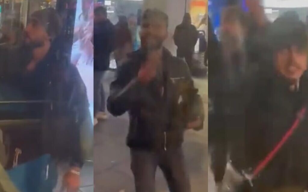Image released by the Met Police of the three men being sought over the antisemitic incident in Oxford Street