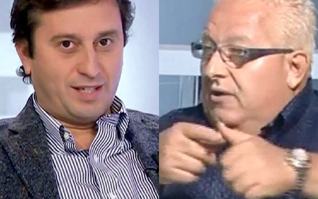 David Parenzo (left) and Covid patient Maurizio