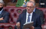 Lord Polak speaking in the House of Lords