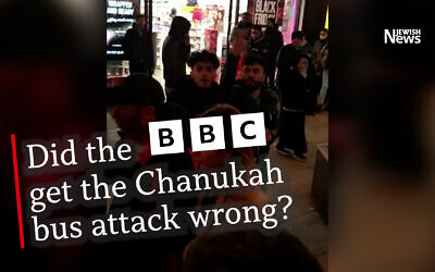 The BBC was heavily criticised for its reporting of the Chanukah bus attack last year.