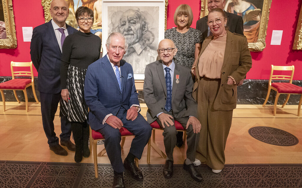 The then Prince of Wales, now King Charles III with Holocaust survivor Zigi Shipper (seated, right) and his family, and the artist Jenny Saville (right) an exhibition at The Queen's Gallery, Buckingham Palace, London, of 'Seven Portraits: Surviving the Holocaust', which were commissioned by the prince to pay tribute to Holocaust survivors. Picture date: Monday January 24, 2022.