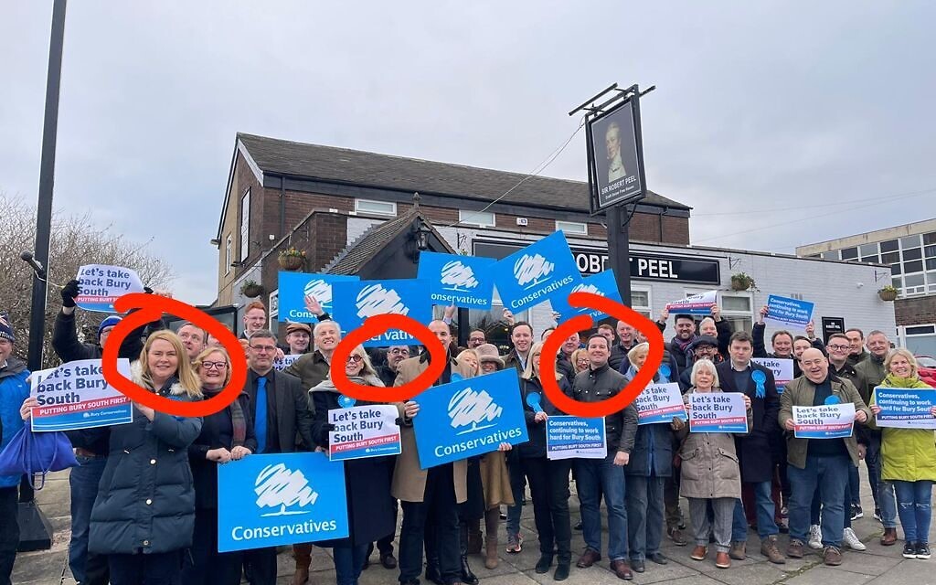 Tories who have apologised for antisemitism allegations. Left to right Maisey, Concerta, Green