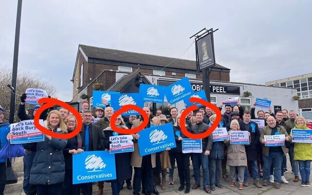 Tories who have apologised for antisemitism allegations. Left to right Maisey, Concerta, Green