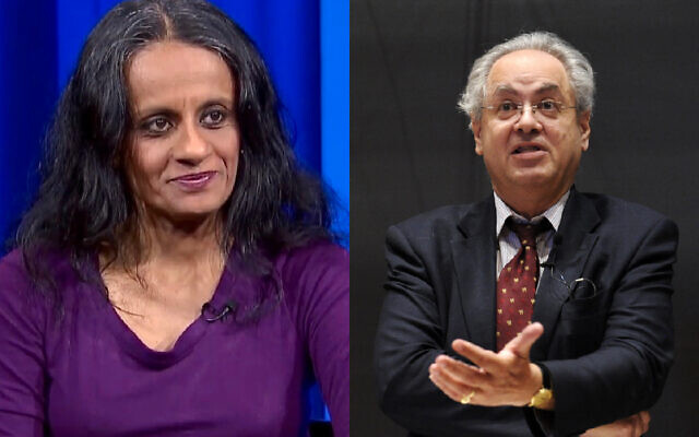 Left: Professor Priyamvada Gopal (Wikipedia / Author: The Laura Flanders Show/ Source /(CC BY 3.0)). Right: David Abulafia (Wikipedia/ Source: Flickr: abulafia2
Author: Holbergprisen/ (CC BY 2.0))