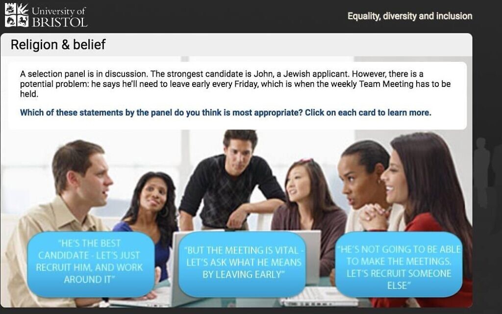 The question posed on the Bristol University slide