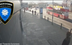 Screenshot from Shomrim's video claiming 'yiddos go home' was chanted from a bus