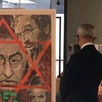 Sadiq Khan viewing the Holocaust Galleries exhibition