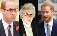 Prince William, Anita Lasker-Wallfisch and Prince Harry