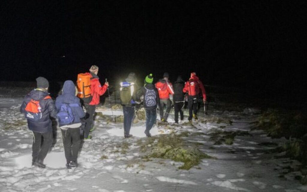 Charedi boys being rescued on Helvellyn March 2020 (Credit: Stuart Holmes)
